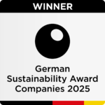 Official winner seal of the German Sustainability Award for Companies 2025